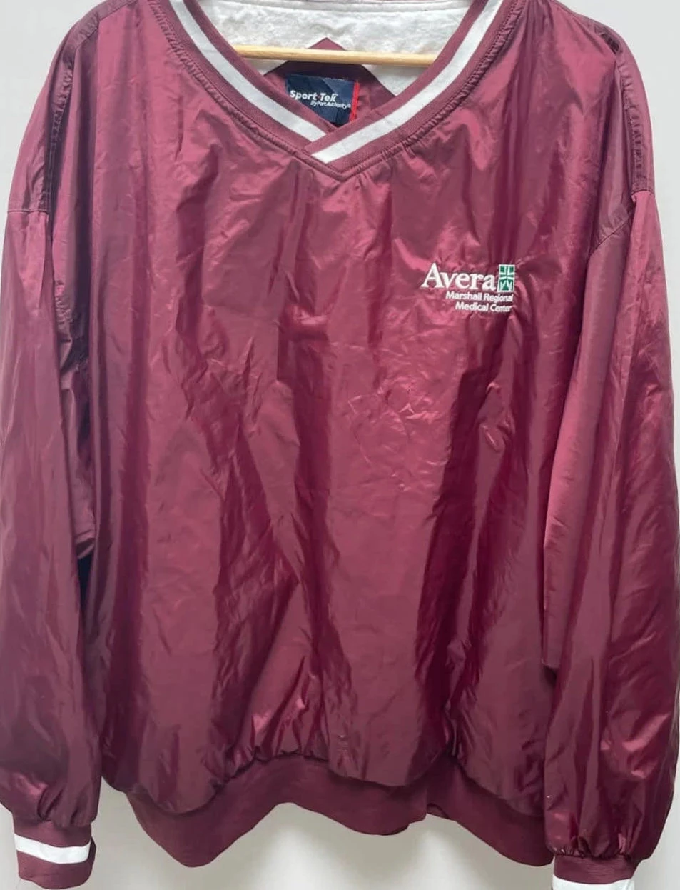Vintage Nylon Pullover Avera Burgundy 3XL Mens